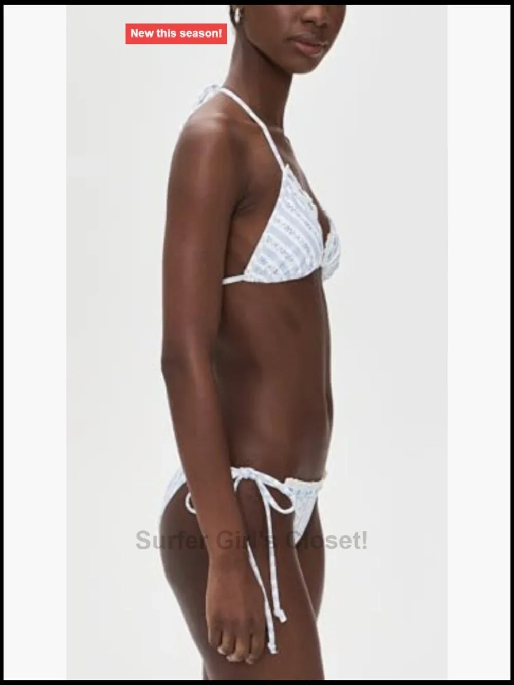Women's Harbor Bikini Set - Triangle Top & Briefs - Halter Tie Closure